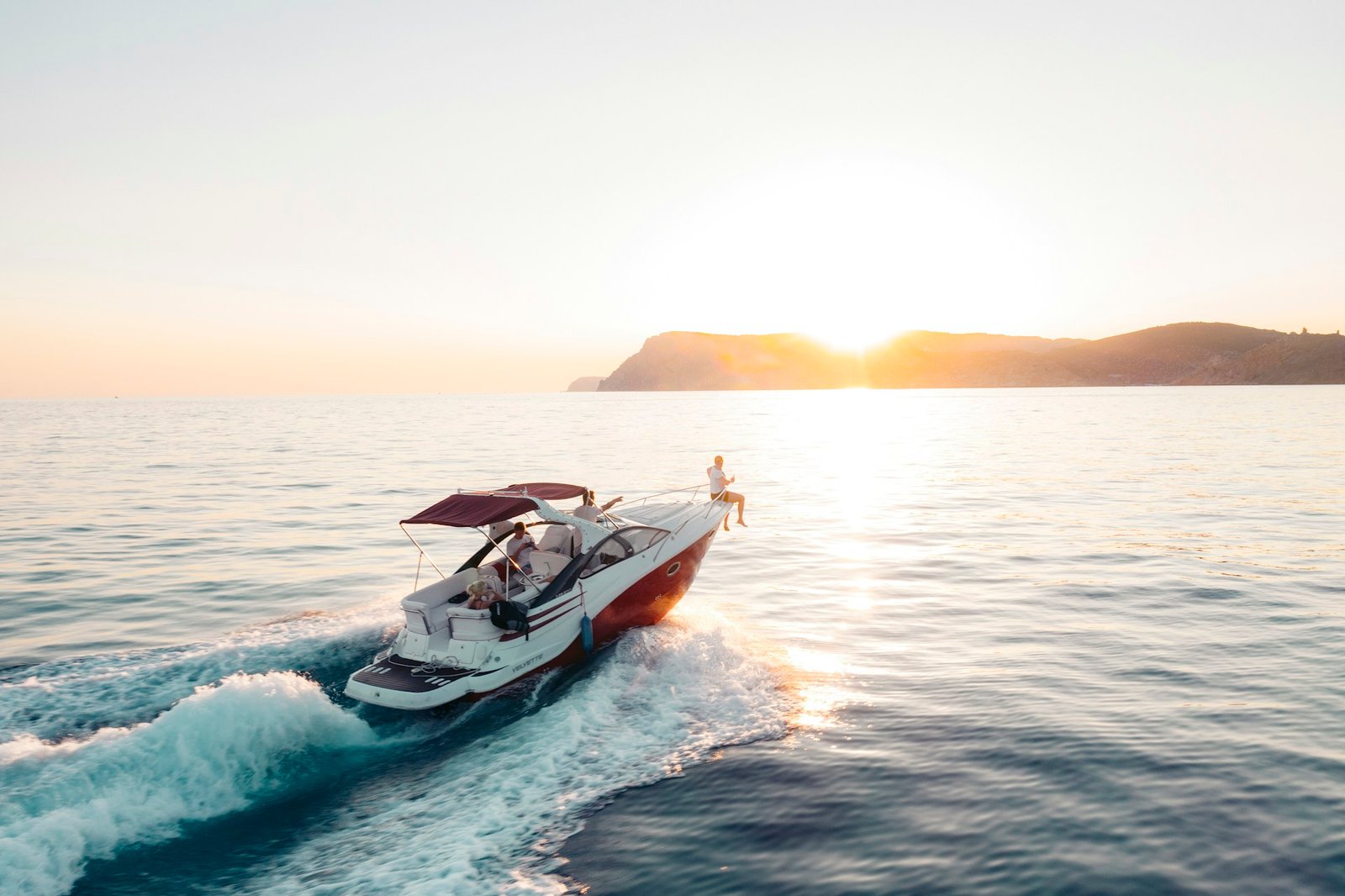 Luxury yacht sunset